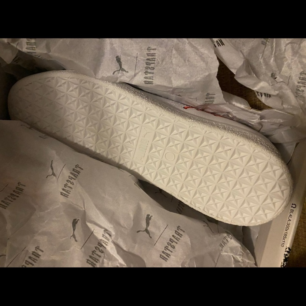 Puma White Sneakers With Red Script - image 2